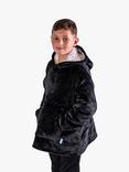 Ony Kids' Hoodie Blanket, Grey/White