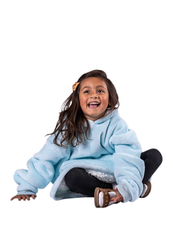 Ony Kids' Hoodie Blanket - view 2, Blue/White