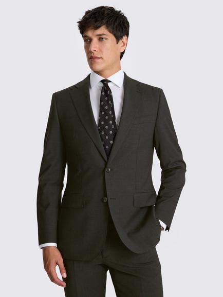 Moss Tailored Fit Wool Blend Performance Suit Jacket, Charcoal