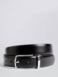 Moss Modern Reversible Faux Leather Belt, Black