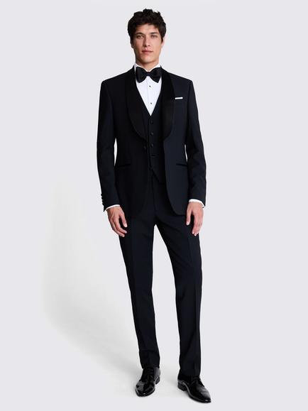 Moss Tailored Fit Shawl Lapel Tuxedo Jacket, Black - view 2, Black