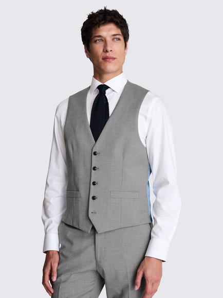 Moss Tailored Fit Stretch Suit Waistcoat, Grey