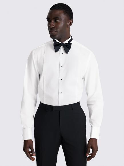 Moss Tailored Marcella Wing Collar Dress Shirt, White