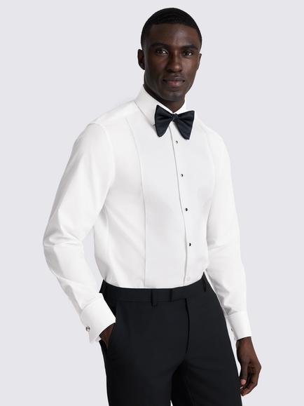 Moss Tailored Fit Cotton Marcella Dress Shirt, White