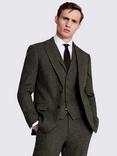 Moss Tailored Fit Herringbone Jacket, Olive