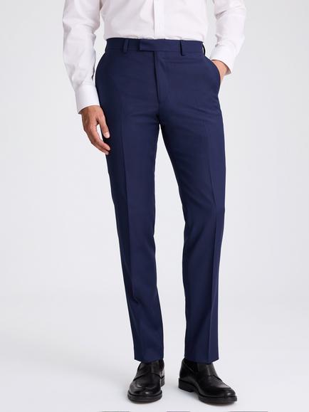Moss Tailored Fit Twill Suit Trousers, Navy