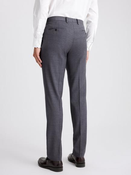 Moss Tailored Fit Twill Suit Trousers - view 2, Grey