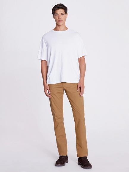 Moss Tailored Fit Cotton Chinos - view 2, Tobacco