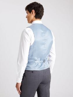 Moss Tailored Fit Twill Waistcoat - view 2, Grey