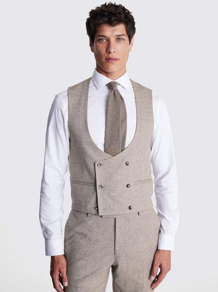Moss Slim Fit Suit Waistcoat, Neutral