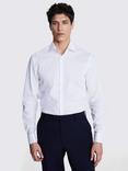 Moss Slim Double Cuff Stretch Shirt, White