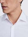 Moss Slim Double Cuff Stretch Shirt, White