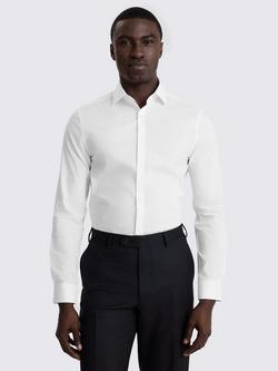 Moss Cotton Blend Slim Fit Shirt, White