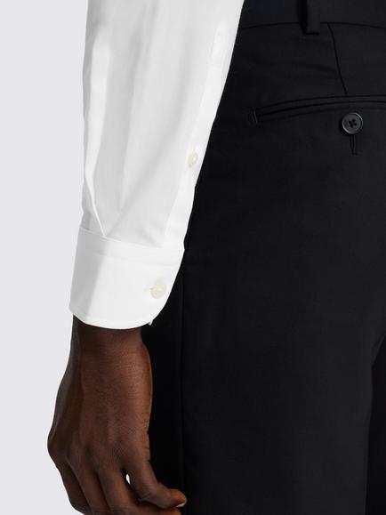 Moss Slim Fit Cotton Blend Stretch Shirt - view 2, White