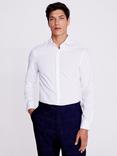 Moss Slim Poplin Easy Care Shirt, White