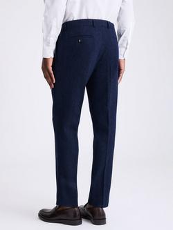 Moss Slim Fit Donegal Trousers - view 2, Blue