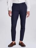 Moss Slim Twisted Wool Blend Trousers, Blue