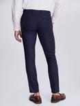 Moss Slim Twisted Wool Blend Trousers, Blue