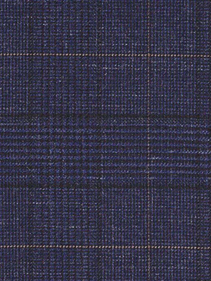 Product image 3 of 3, which shows Moss Slim Check Suit Trousers, Navy/Black, 28S