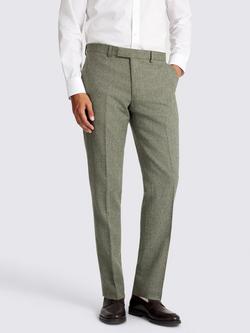 Moss Slim Fit Herringbone Tweed Suit Trousers, Sage, Sage