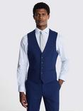 Moss Slim Fit Slub Waistcoat, Blue