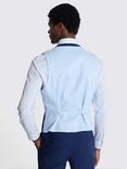 Moss Slim Fit Slub Waistcoat, Blue