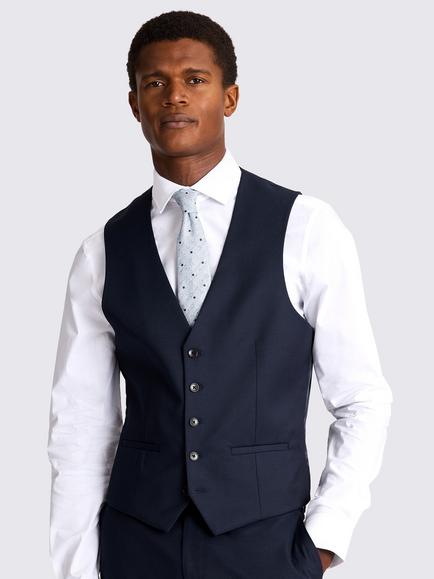 Moss Slim Fit Stretch Suit Waistcoat, Ink