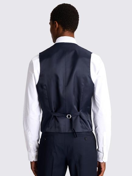Moss Slim Fit Stretch Suit Waistcoat - view 2, Ink