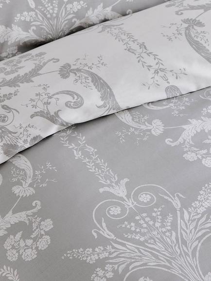 Laura Ashley Josette 200 Thread Count Duvet Cover Set - view 2, Steel