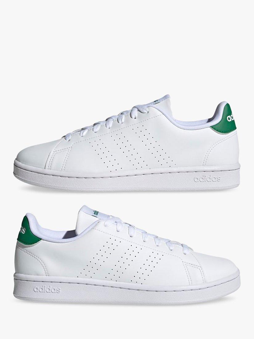 Men's white and green adidas shoes best sale