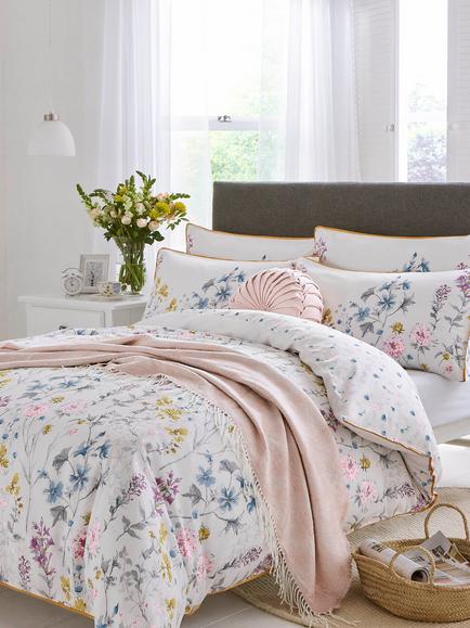Laura Ashley Wild Meadow 200 Thread Count Duvet Cover Set, Multi