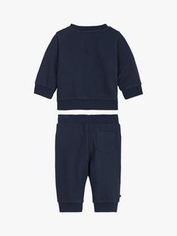 Tommy Hilfiger Baby Essential Logo Crew Neck Sweatshirt and Joggers Set - view 2, Twilight Navy