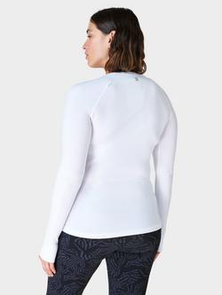 Sweaty Betty Athlete Seamless Long Sleeve Workout Top - view 2, White