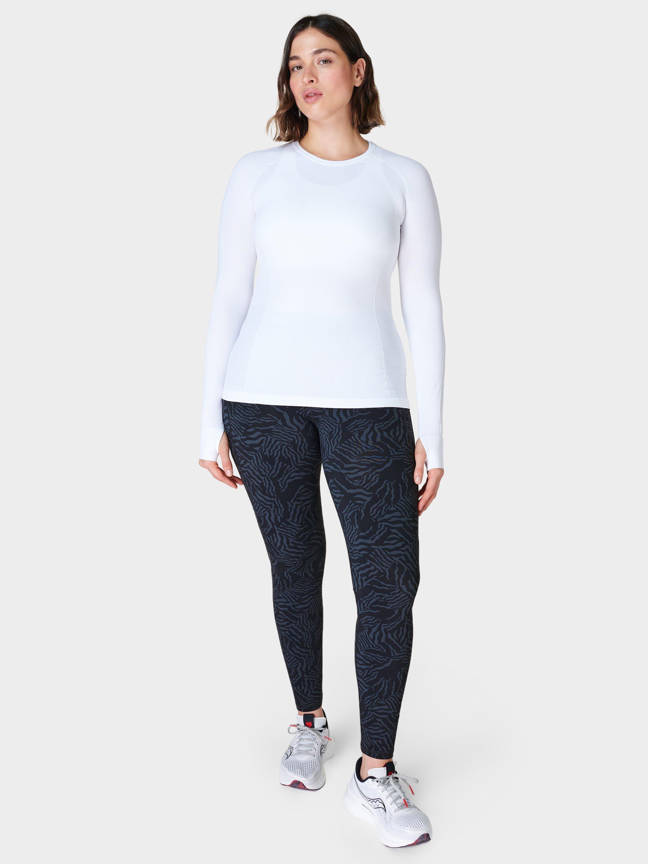 Product image 3 of 5, which shows Sweaty Betty Athlete Seamless Long Sleeve Workout Top, White, XS