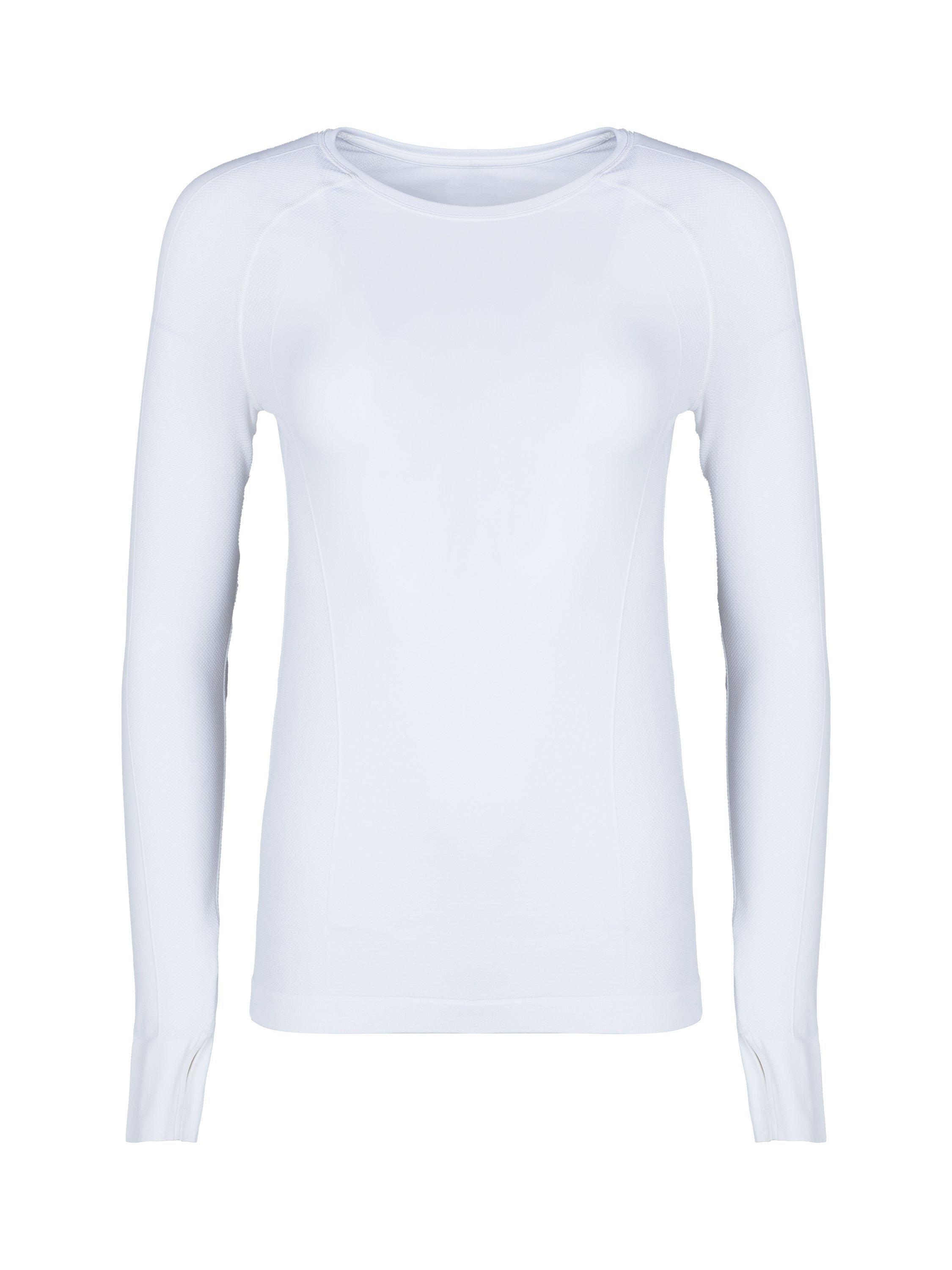 Product image 5 of 5, which shows Sweaty Betty Athlete Seamless Long Sleeve Workout Top, White, XS