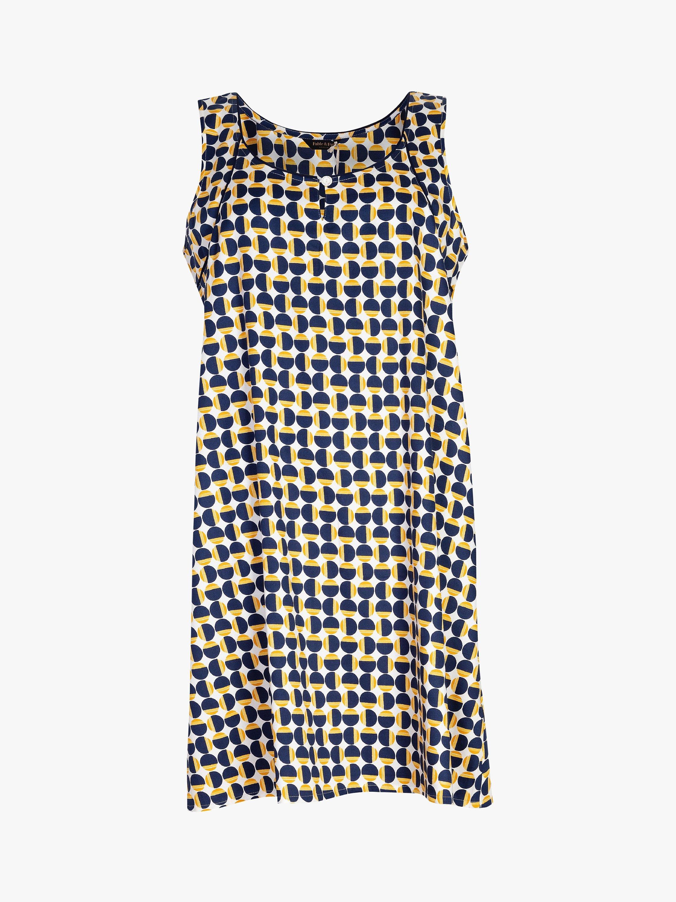Product image 3 of 3, which shows Fable & Eve Chelsea Geometric Chemise, Blue/Multi, 8