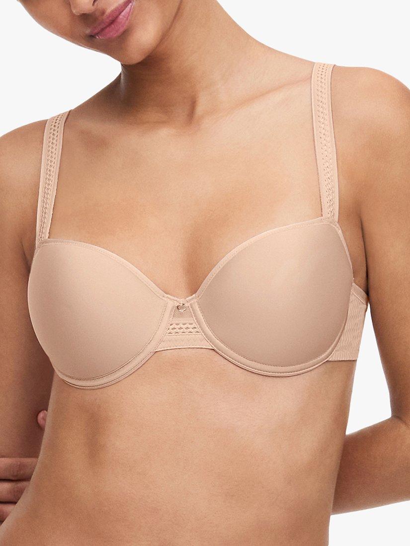 Product image 1 of 3, which shows Chantelle Chic Essential Memory Foam T-Shirt Bra, Golden Beige, 32B