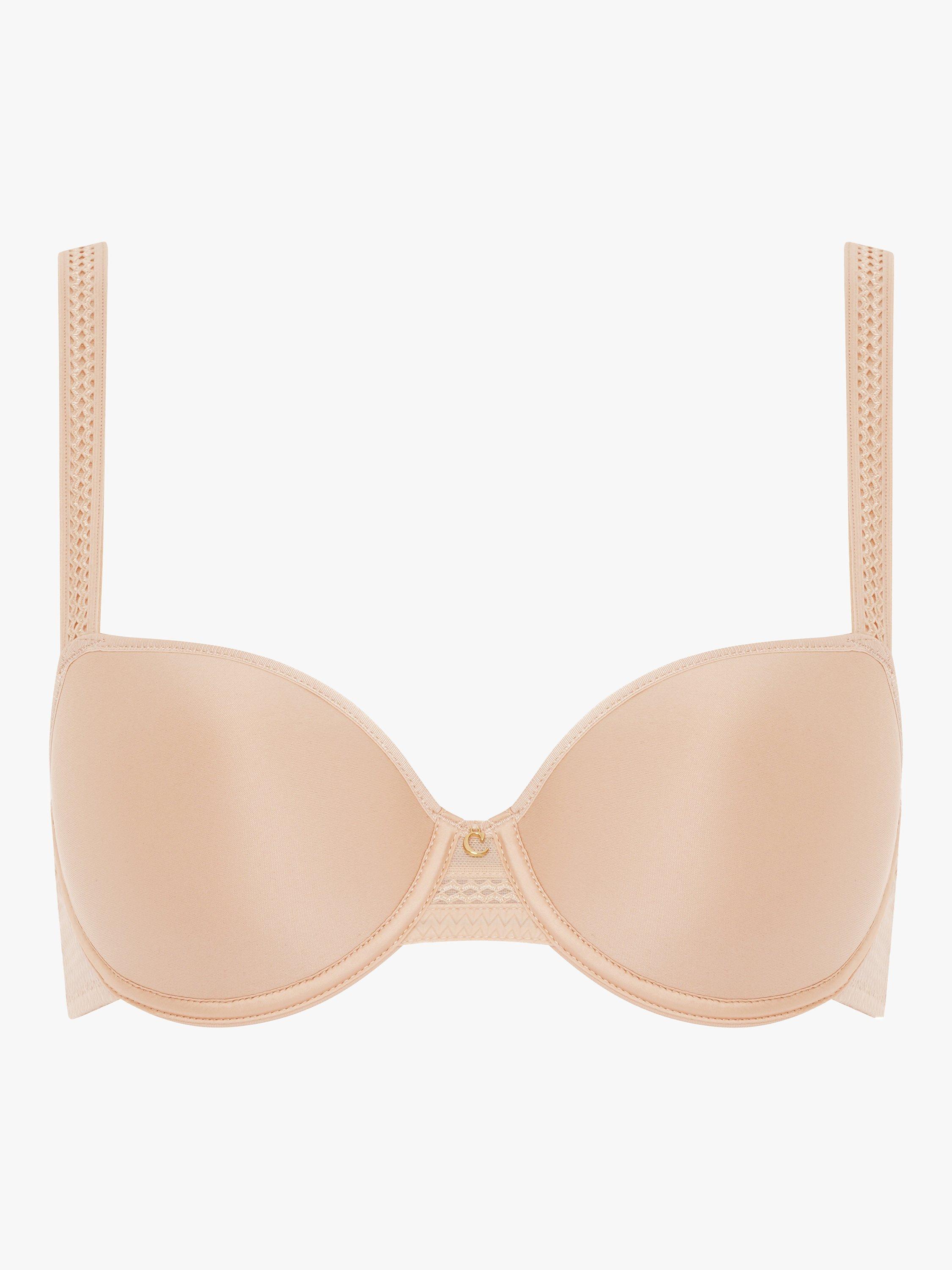 Product image 2 of 3, which shows Chantelle Chic Essential Memory Foam T-Shirt Bra, Golden Beige, 32B