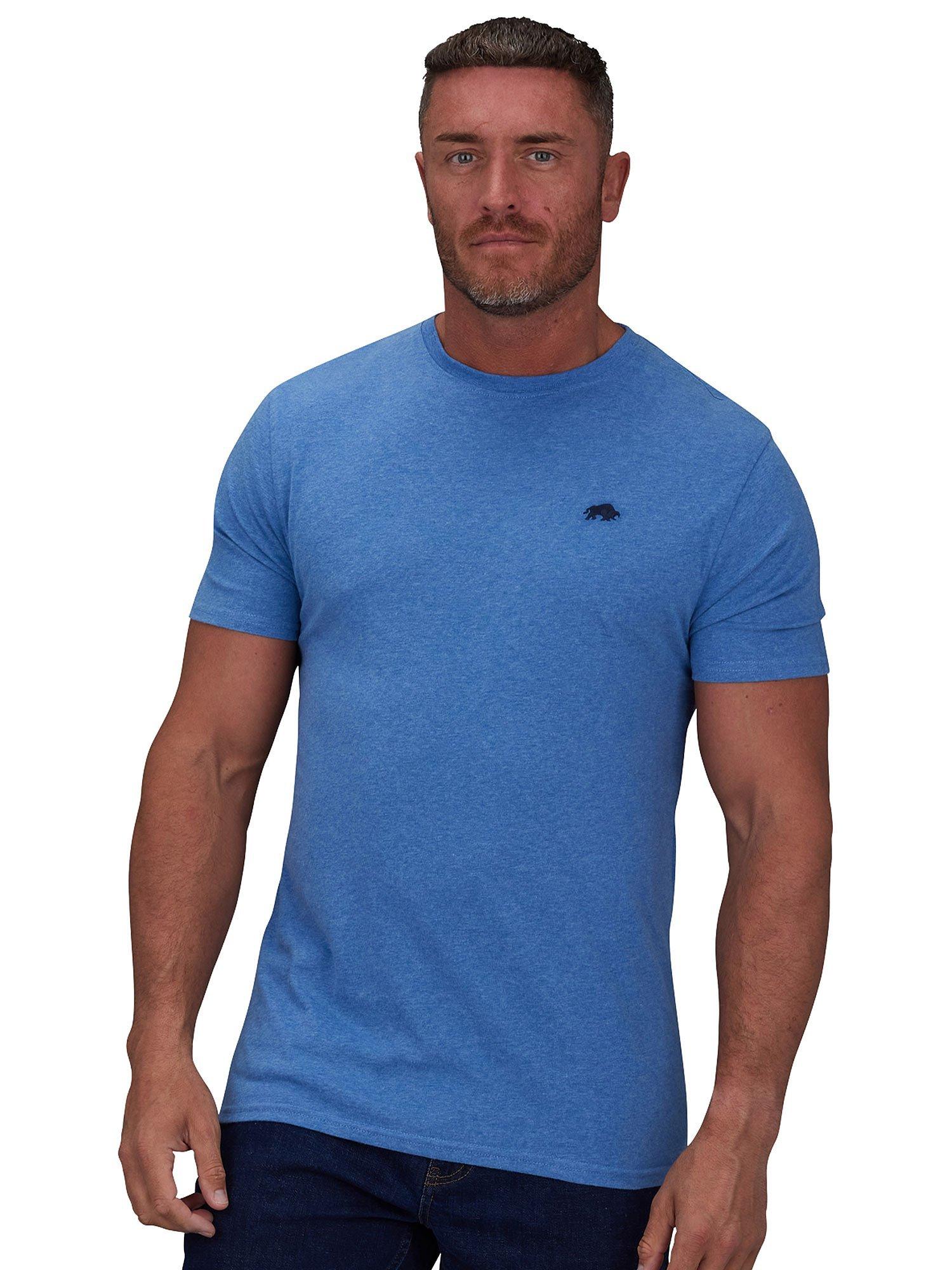 Product image 1 of 4, which shows Raging Bull Classic Organic Cotton T-Shirt, Denim Blue, S