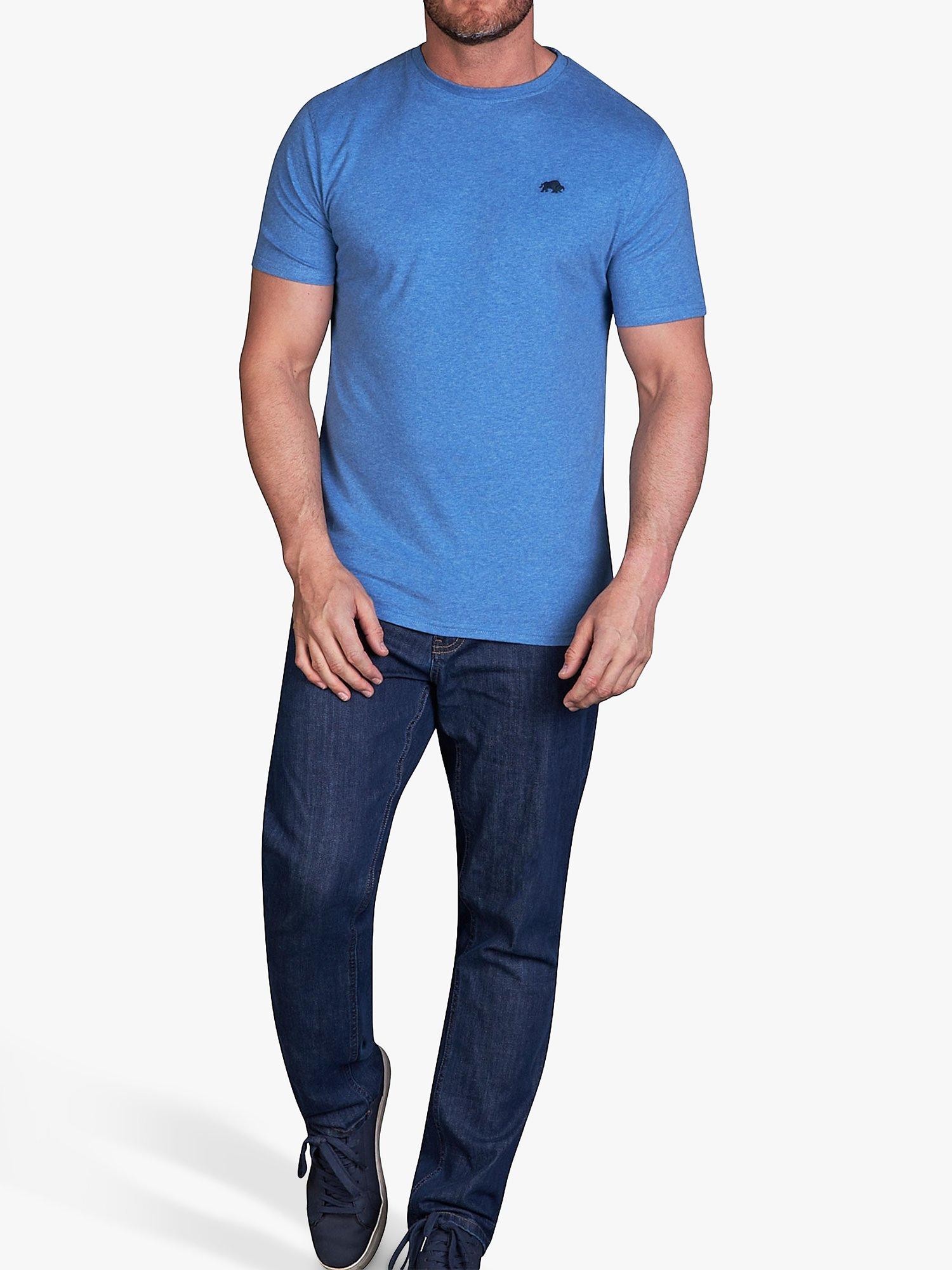 Product image 3 of 4, which shows Raging Bull Classic Organic Cotton T-Shirt, Denim Blue, S