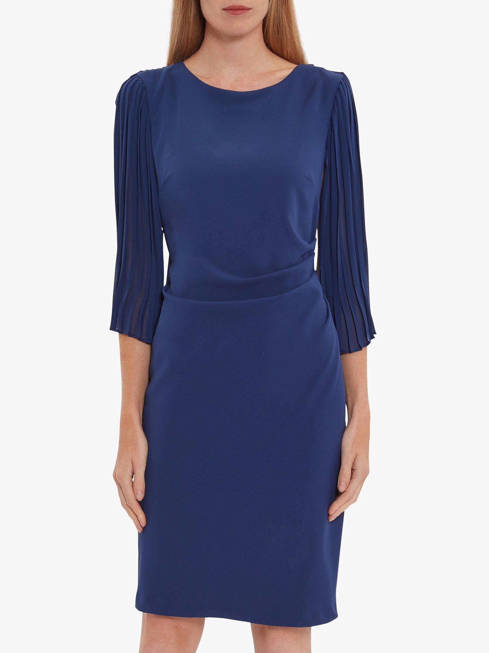Gina Bacconi Lilit Crepe Chiffon Dress, Navy