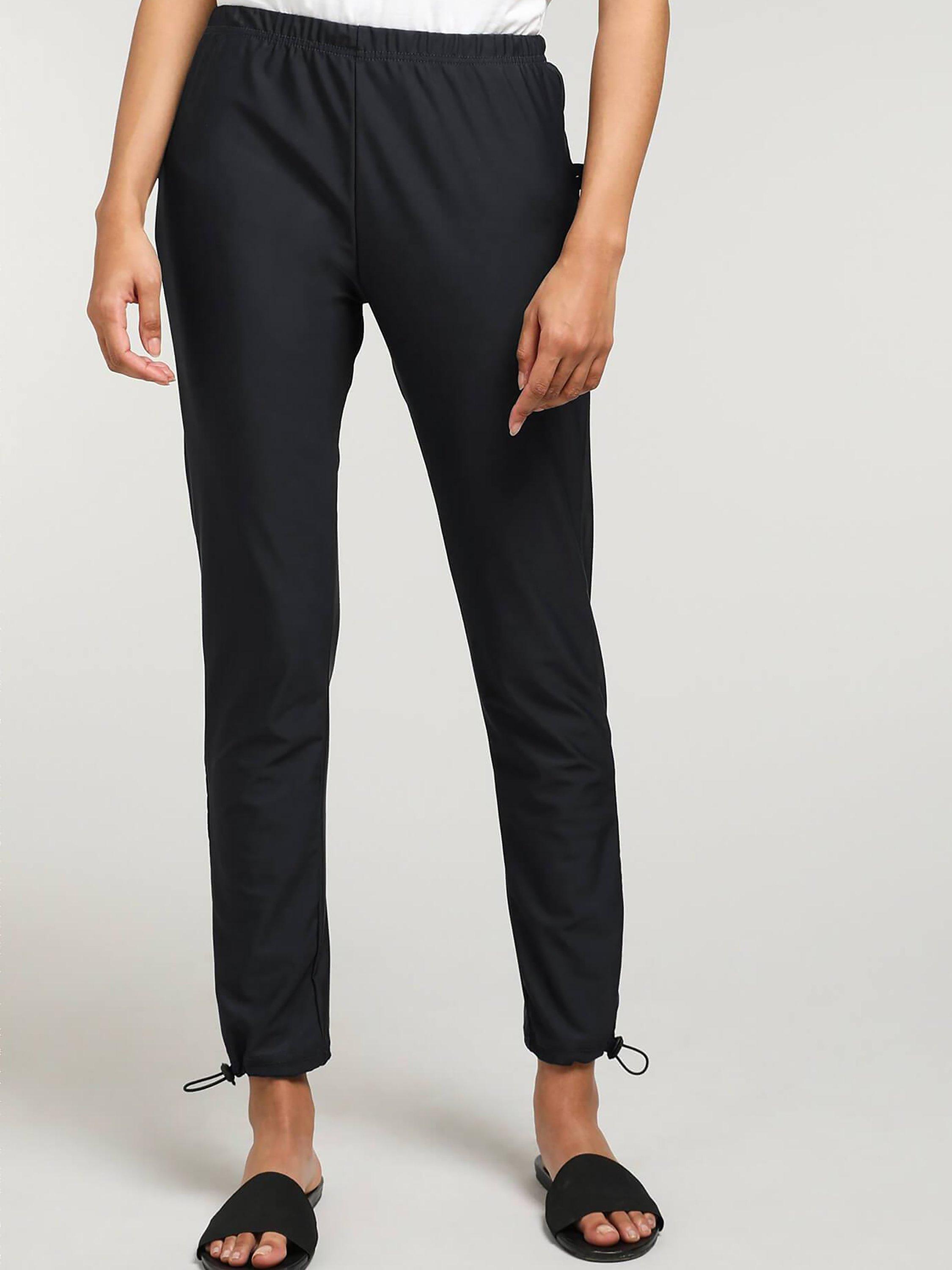 Product image 1 of 3, which shows Aab Modest Swimwear Toggle Detail Trousers, Black, XS