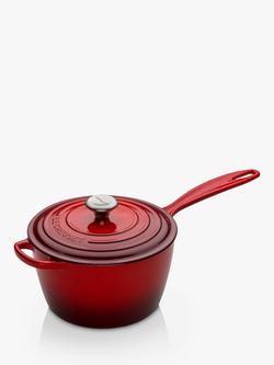 Le Creuset Cast Iron Saucepan, Cerise