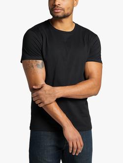 Lee Regular Fit Cotton T-Shirt, Pack of 2, Black/White, Black/White