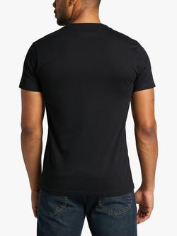 Lee Regular Fit Cotton T-Shirt, Pack of 2, Black/White - view 2, Black/White