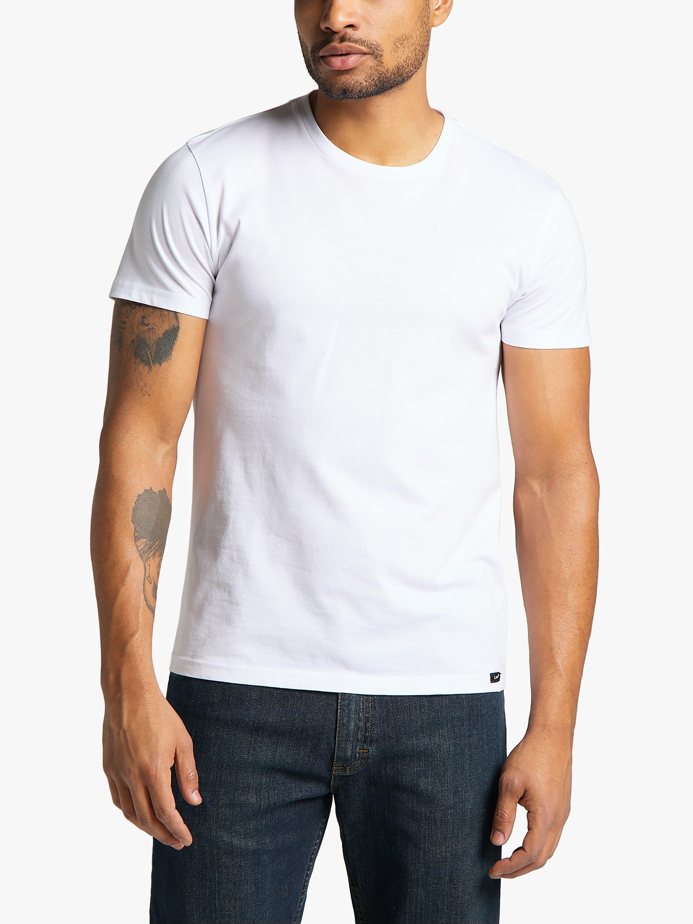 Product image 5 of 7, which shows Lee Regular Fit Cotton T-Shirt, Pack of 2, Black/White, S