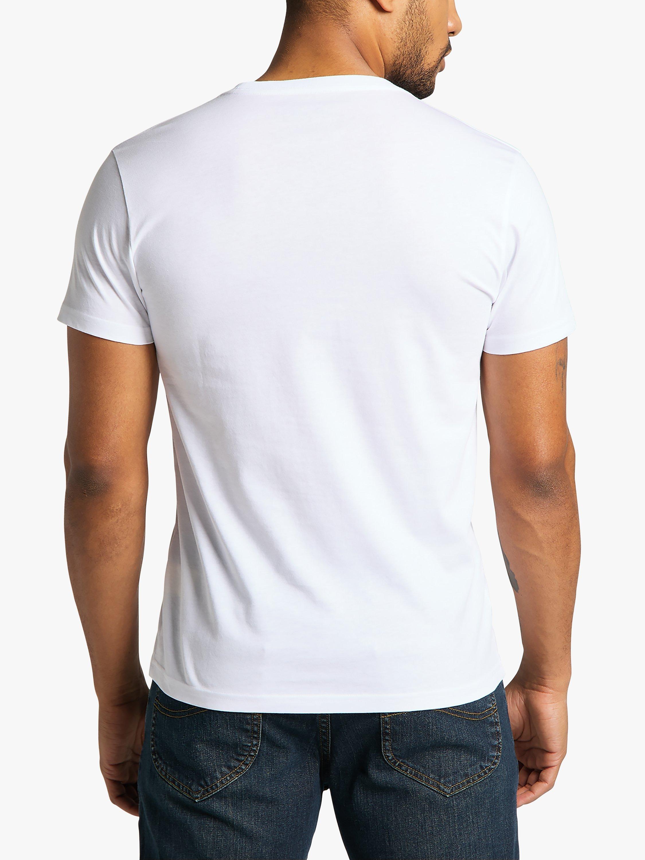 Product image 6 of 7, which shows Lee Regular Fit Cotton T-Shirt, Pack of 2, Black/White, S