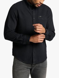 Lee Cotton Regular Fit Shirt, Black, Black
