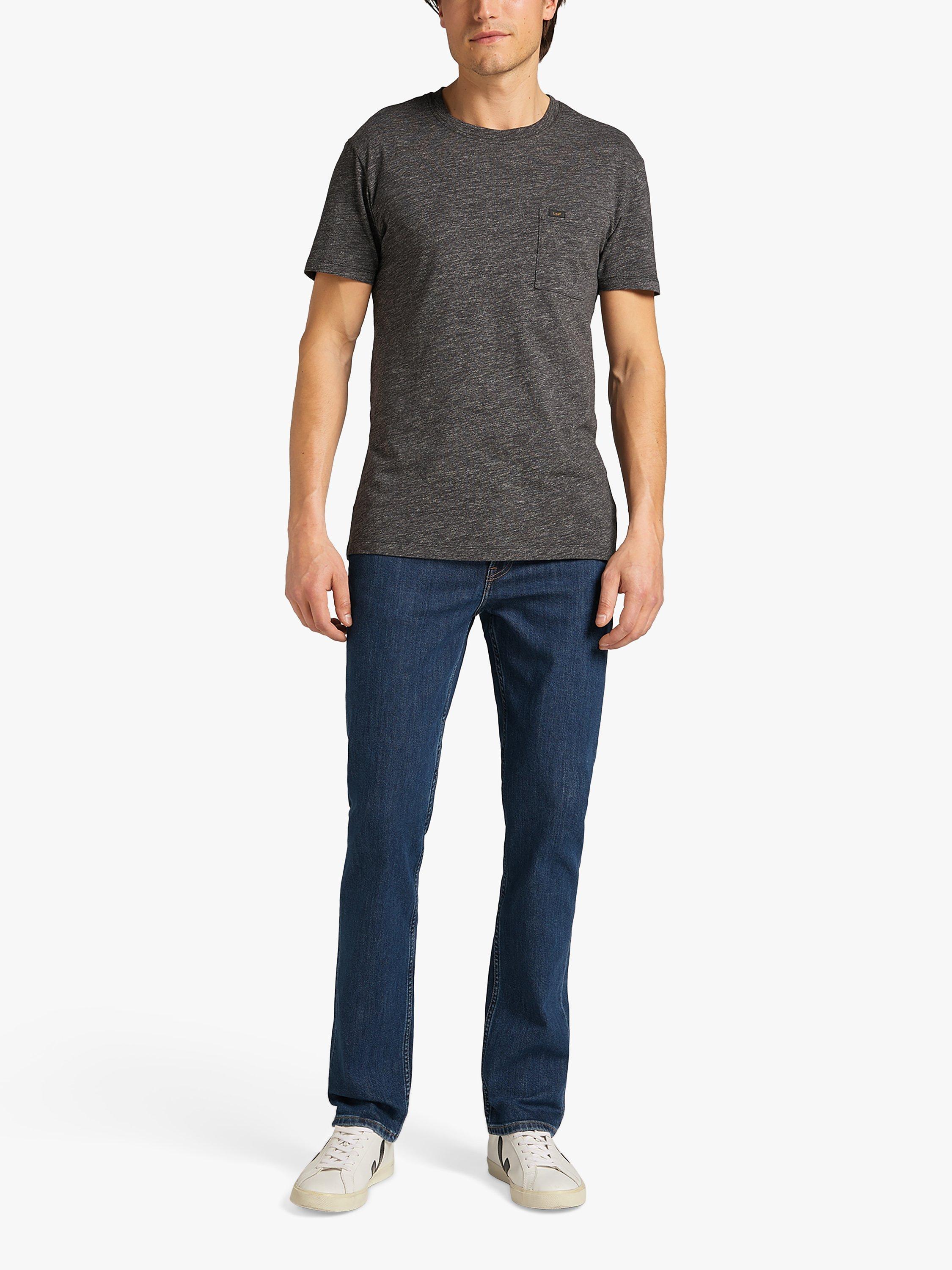 Product image 3 of 5, which shows Lee Brooklyn Dark Stone Wash Denim Jeans, Blue, 30R