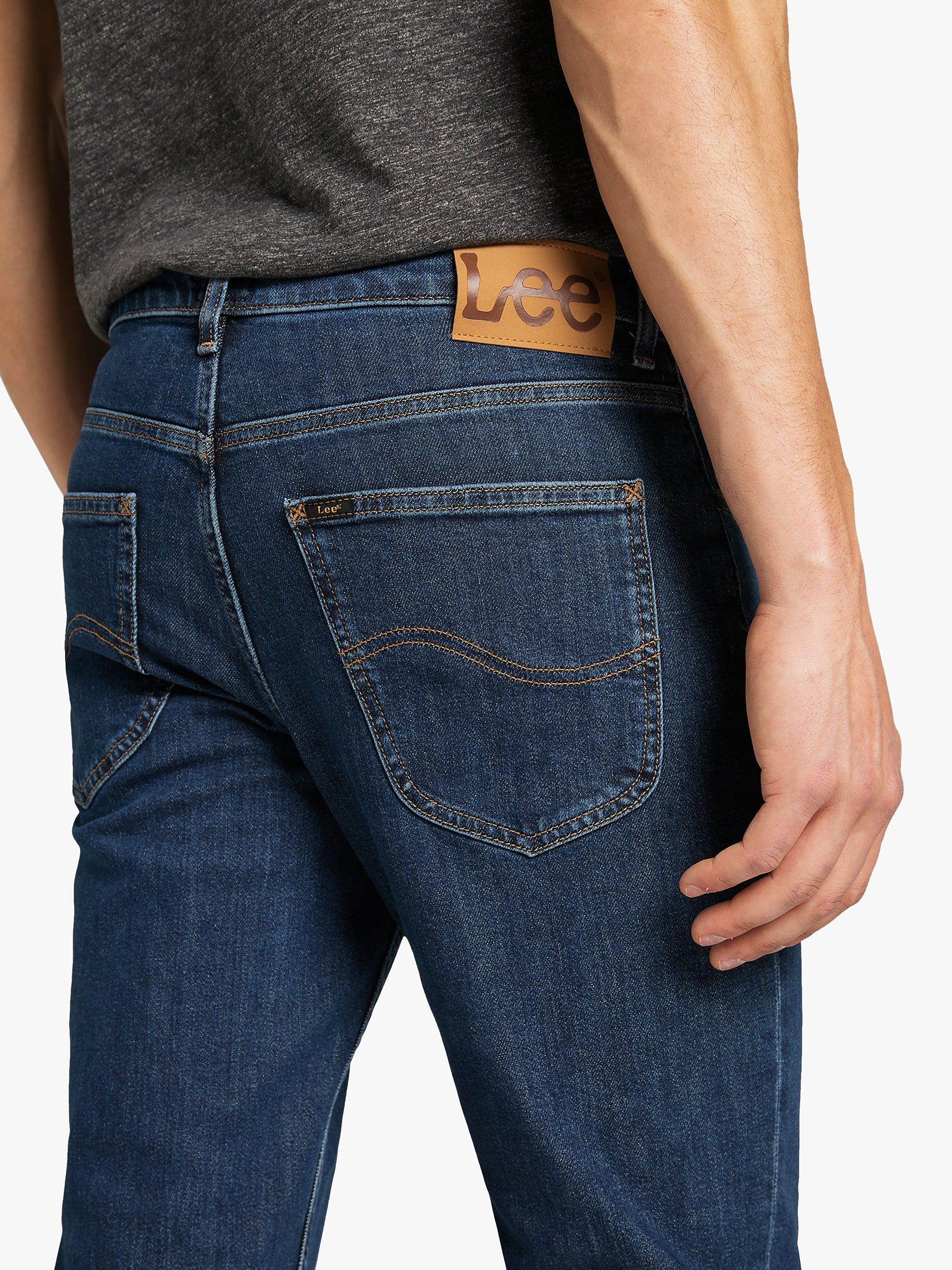 Product image 4 of 5, which shows Lee Brooklyn Dark Stone Wash Denim Jeans, Blue, 30R